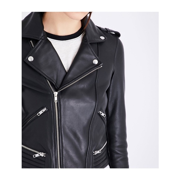 MAJE Basalt Leather Jacket - Picture 5 of 6